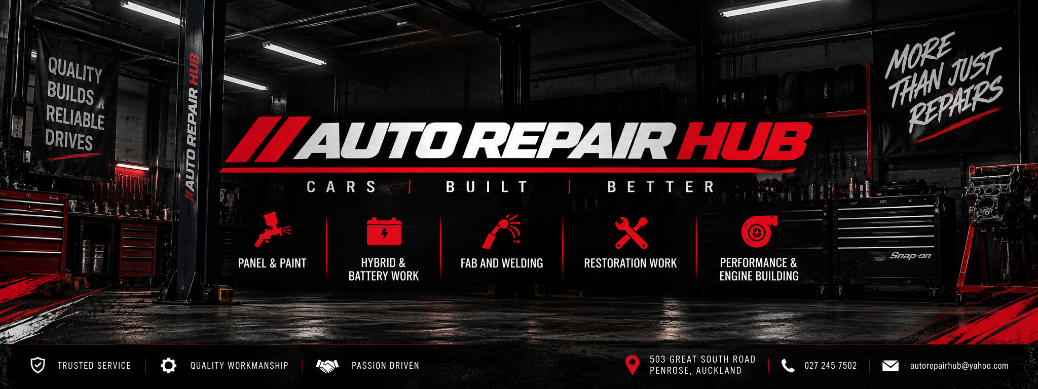 Auto Repair Hub workshop banner