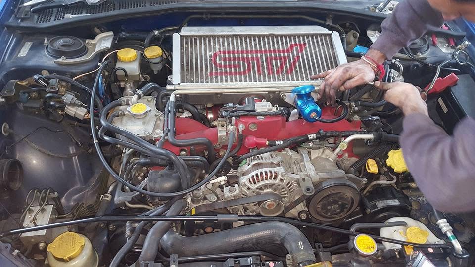 Subaru engine bay
